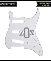 Pickguard Pelindung Body Gitar Stratocaster White 11H S-S-S 3Ply