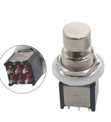 Switch Pedal Footswitch Foot Switch DPDT PCB 6 Pin Black