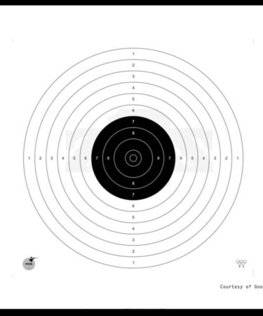 Kertas Paper Sasaran Target Tembak Shooting Perbakin 17x17cm 25Pcs