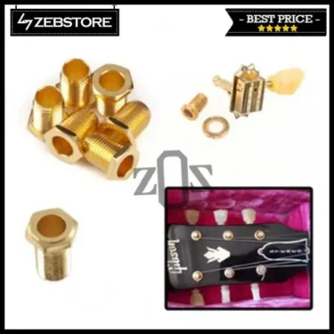 Baut Mur Screw In Bushing Peg Dryer Tuner Tuning Machine Guitar Gold