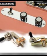 Saklar Toggle Switch Gitar Bass 3 Way Angle L Type Black