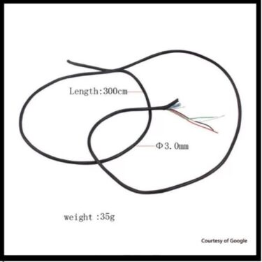 Cable Pickup Shielded Wire 4 Conductor Hookup 24AWG 3M