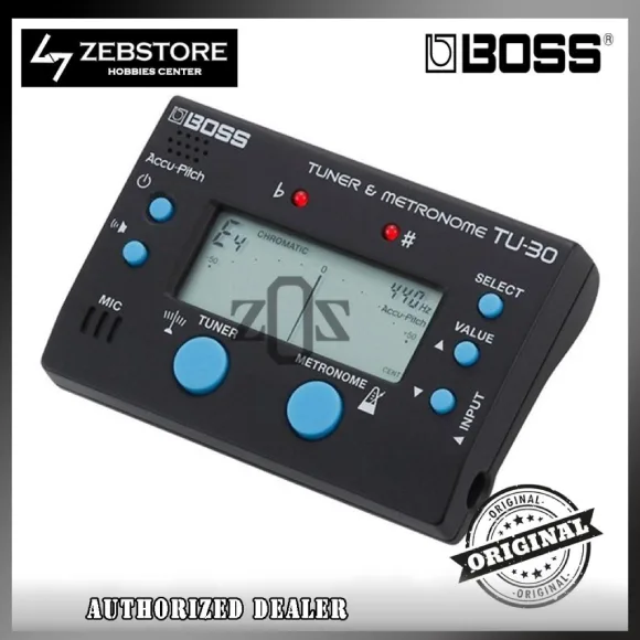 Tuner Tone Gitar Guitar Elektrik Electric Boss TU30 TU-30 Tuner & Metronome