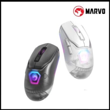 Mouse Gaming Marvo Fit Pro G1W GY Wireless Bluetooth With RGB Lighting