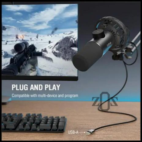 Mikrofon MIcrophone Gaming Fifine T658 RGB with Arm Stand Streaming USB