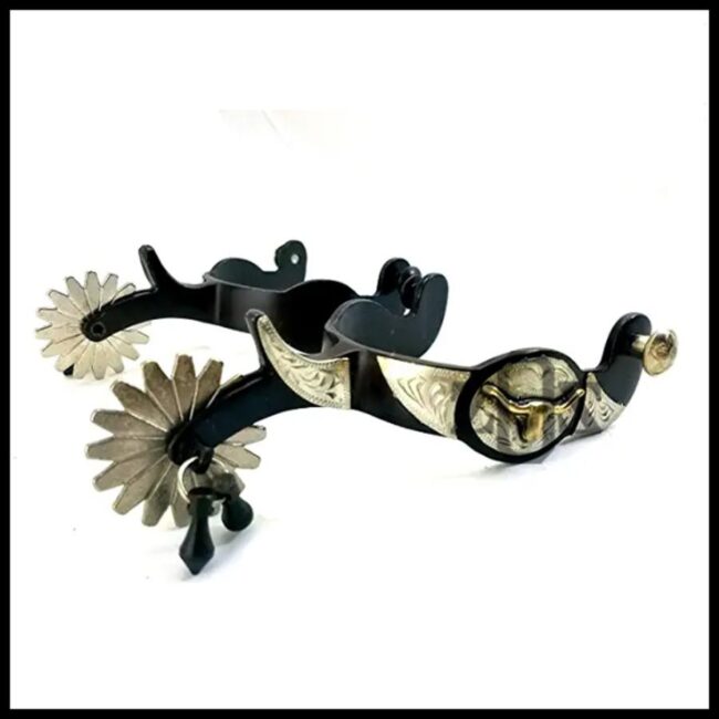Jalu Spur Gerigi Rowel Sepatu Boot Cowboy Berkuda Horse Equestrian