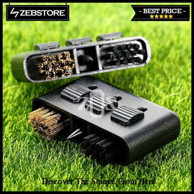 Sikat Brush Pembersih Groove Cleaner Cleaning Stick Wedge Golf 3In1 | WP 1728 - Sikat Brush Pembersih Groove Cleaner Cleaning Stick Wedge Golf 3In1 Features: -Groove Brush keeps all your Clubs clean and free of dirt. -This golf club brush and spike features a unique retracting design and cute pocket size. -Bristles and spikes retract back into the cleaner when not in use. -This 3-in-1 pocket-sized club brushes allow you to enjoy better shots with clean clubs. Specifications : Brand : - Material : ABS, brass, nylon Size : ‎‎ Retracted Size: Approx. 5.4 x 3.18 x 1.27cm( L x W x H) Bristles Dimension: Approx. 1.27 x 0.64 x 1.02cm( L x W x H) Spike Length: Approx. 1.58cm Color : Black Weight : 80gr Type : - Expired : - Condition : New Made In : China How To Use : Ready To Use Package Content : 1 Piece X Sikat Brush Pembersih Groove Cleaner Cleaning Stick Wedge Golf 3In1 Disclaimer Harap buyer membaca secara detail pada deskripsi produk yg tertera dan disesuaikan terlebih dahulu dengan kebutuhan, tidak membaca/mencocokkan terlebih dahulu = tidak menerima komplainan Keterangan - keterangan yang tidak terlampir di deskripsi mohon ditanyakan terlebih dahulu pada admin kami Jika barang yang diterima ada kendala, mohon untuk tidak langsung memberikan penilaian, silahkan chat pada admin Membeli = setuju dengan spesifikasi barang yg ada, jika barang yg diterima di luar ekspektasi buyer di luar tanggung jawab kami Tidak menerima pembatalan apabila pesanan sudah dipacking Harap melampirkan video unboxing dan resi yg tercantum di product pada saat barang diterima