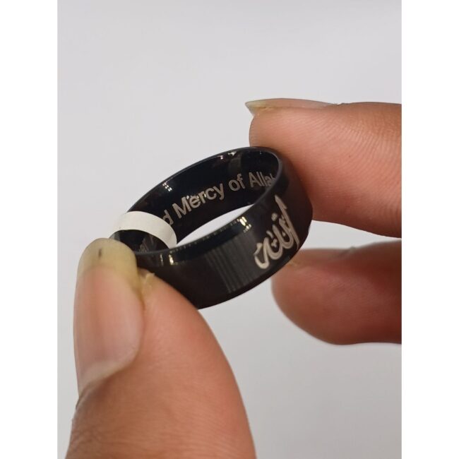 Ring Cincin Muslim Yangqi Cocktail Shahada H5013 Black | WP 0152 Ring Cincin Muslim Yangqi Cocktail Shahada H5013 Black 1. Features: - Shahada Engraving Design: Features an elegant Shahada inscription design, making it a meaningful and symbolic accessory for Muslim wearers as a daily reminder of faith. - Premium Titanium Construction: Crafted from high-quality titanium material, offering exceptional strength, lightweight comfort, and outstanding corrosion and tarnish resistance for long-lasting wear. - Black Finish: Finished in a sleek and modern black coating that gives the ring a bold and sophisticated appearance suitable for everyday and formal wear alike. - Comfortable Width and Thickness: Measures 8 MM in width and 2 MM in thickness, providing a substantial and comfortable feel on the finger without being overly bulky. - Wide Size Range: Available in sizes 6 through 11, accommodating a broad range of finger sizes for both men and women. Hypoallergenic Material: Titanium is naturally hypoallergenic, making this ring safe and comfortable for those with sensitive skin or metal - allergies. - Durable and Scratch Resistant: Titanium's natural hardness makes this ring highly resistant to scratches and daily wear, maintaining its appearance and finish over years of regular use. - Versatile Style: Suitable for daily wear, religious occasions, and as a meaningful gift for Muslim friends and family. 2. Specification: Brand: Yangqi Model: H5013 Material: Titanium Finish: Black Width: 8 MM Thickness: 2 MM Size: 6 to 11 Condition: New 3. Description: The Yangqi Shahada Titanium Ring H5013 is a beautifully crafted Islamic accessory designed for Muslim wearers who wish to carry their faith with them every day. Engraved with the Shahada inscription, this ring serves as a constant and meaningful reminder of one's devotion and belief, presented in an elegant and wearable form. Crafted from premium titanium, this ring combines lightweight comfort with exceptional durability — titanium is renowned for its high strength-to-weight ratio, natural hypoallergenic properties, and superior resistance to corrosion and scratching. The bold black finish adds a modern and sophisticated edge that pairs well with both casual and formal styles, making it a versatile everyday accessory. At 8 MM wide and 2 MM thick, the ring strikes the perfect balance between presence and comfort on the finger. Available in sizes 6 through 11, it accommodates a wide range of wearers and also makes a thoughtful and heartfelt gift for Muslim friends, family, or loved ones on any occasion. 4. How to Use: Ready to Use 5. Package Content: 1X Ring Cincin Muslim Yangqi Cocktail Shahada H5013 Black