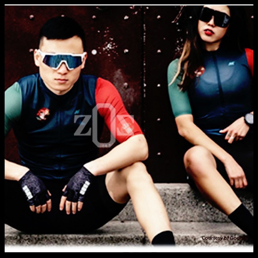 Baju Jersey MYSENLAN Lengan Pendek Men Fire Boy Blue