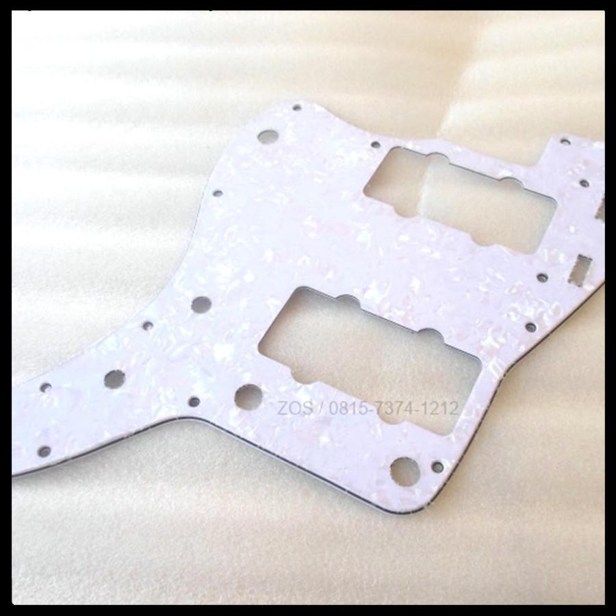 Pickguard Pelindung Body Gitar Fender Jazzmaster Pearl White H-H 3Ply - Image 6