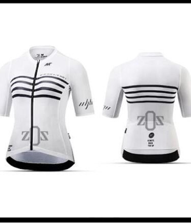 Baju Jersey MYSENLAN Lengan Pendek Women Sara White Sepeda Cycling