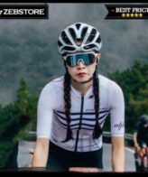 Baju Jersey MYSENLAN Lengan Pendek Women Sara White Sepeda Cycling