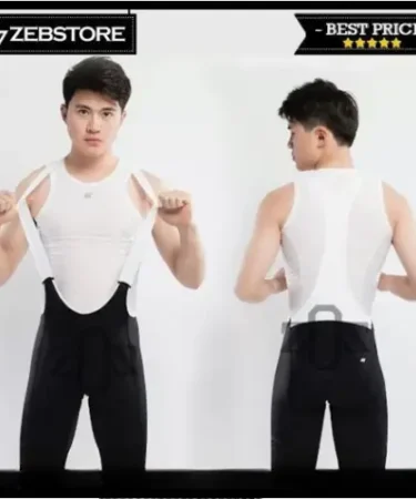Jersey Jumpsuit Overall MYSENLAN Lucas Bib Men Sepeda Cycling Black White
