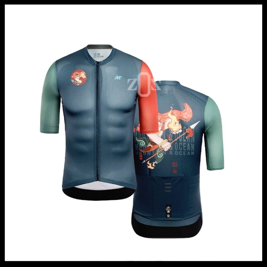Baju Jersey MYSENLAN Lengan Pendek Men Fire Boy Blue - Image 3