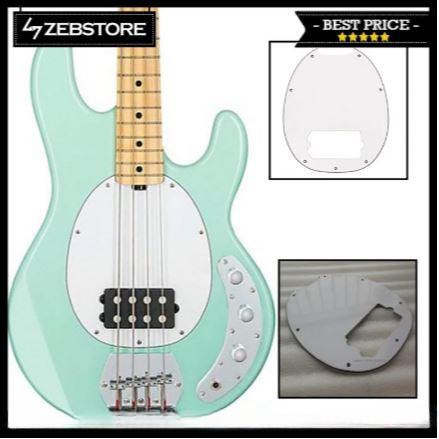 Pickguard Pelindung Body Bass Musicman 4S7H 3Ply White