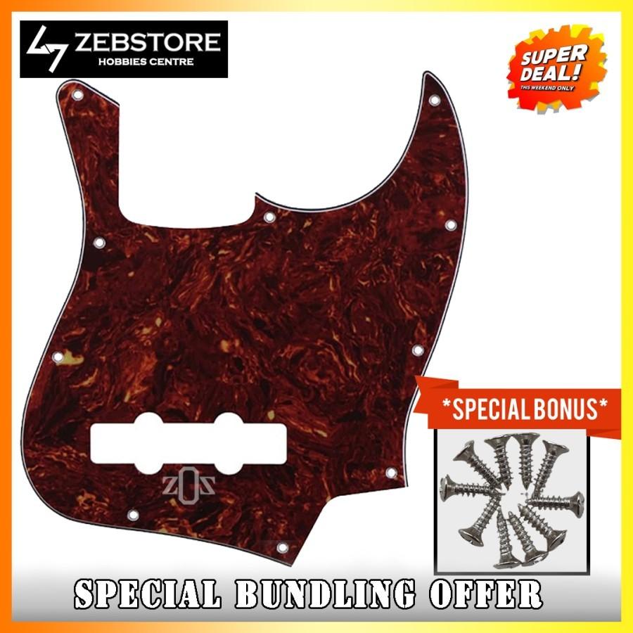 Pickguard Pelindung Body Jazz Bass S 4Ply Tortoise