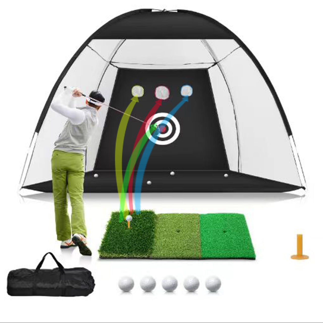 Tenda Jaring Latihan Practice Net Cage Golf Driving Range Hitting 3 Meter LTY-020 - Image 4