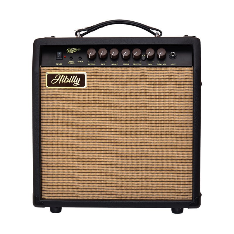 Amplifier Guitar Hibilly Retro 30R watt 10 Inch Transistor Analog Spring Reverb Clean Distortion - Image 8