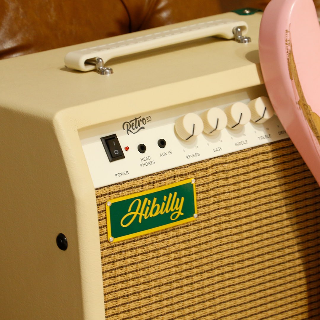 Amplifier Guitar Hibilly Retro 30R watt 10 Inch Transistor Analog Spring Reverb Clean Distortion - Image 4