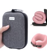Bantal Pillow Leher Traveling Tidur Pocket Memory Foam + Penutup Mata EasyNap |
