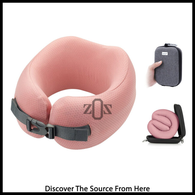 Bantal Pillow Leher Traveling Tidur Pocket Memory Foam + Penutup Mata EasyNap |