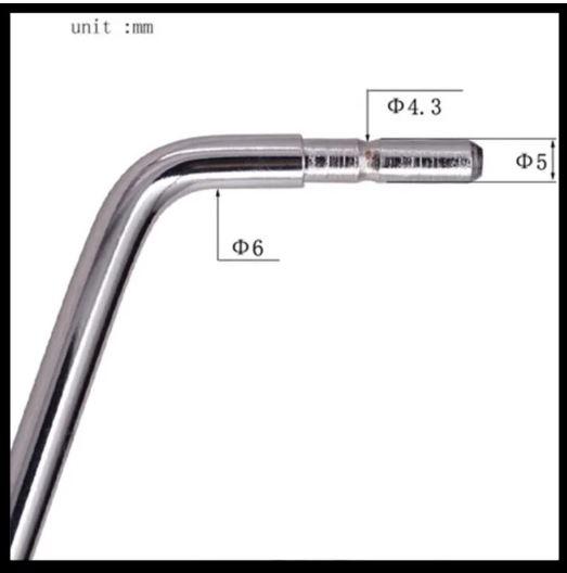 Handle Arm Bridge Tremolo Gitar Ibanez Edge III Fat 10 Sat Pro II 5,5mm Chrome 
