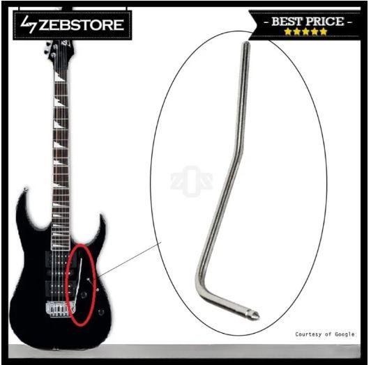 Handle Arm Bridge Tremolo Gitar Ibanez Edge III Fat 10 Sat Pro II 5,5mm Chrome  | Double roll tremolo vibrato whammy bar arm crank lever 5.5mm thread diameter for electric guitar tremolo system.