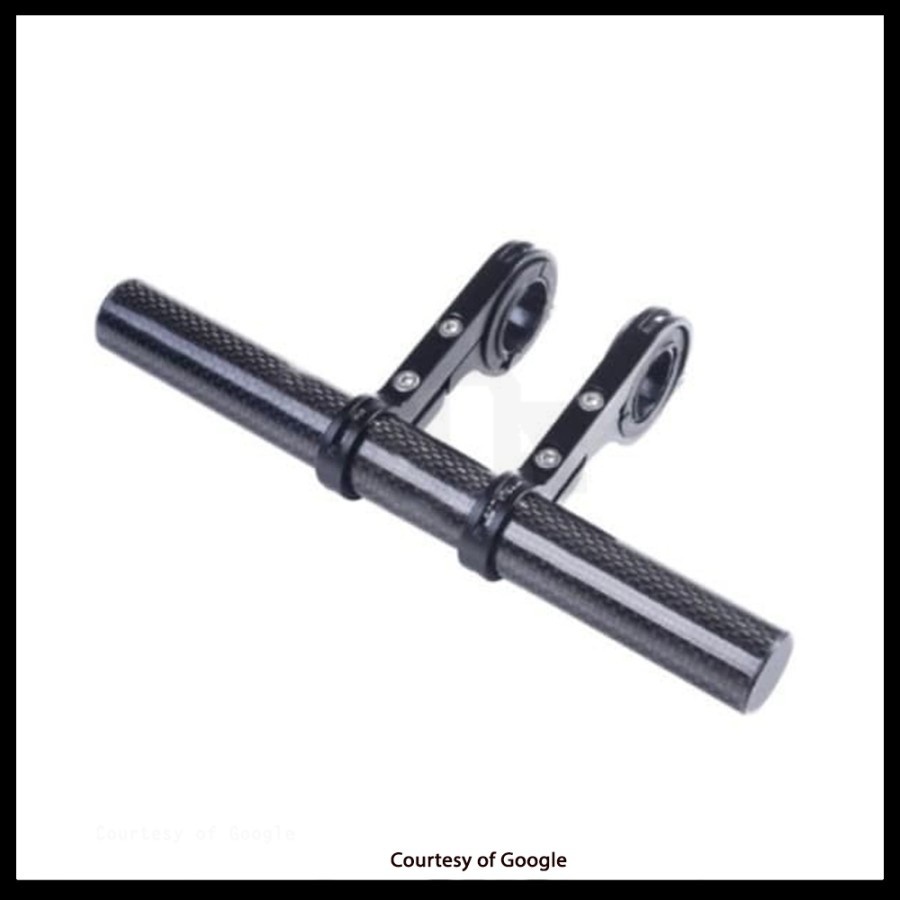 Holder Handlebar Extender Double Mount Bracket Clamp Bicycle Sepeda Long