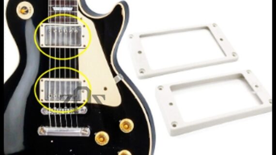 Mounting Frame Pickup Humbucker White (B) Bridge.