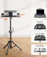 Stand Laptop Meja Projector Infokus Tripod Metal Adjustable High Black | As the name implies Tripod Standing, this product has 3 legs so that it is easy to disassemble (without the need for drilling) and easy to open and close the legs and light to move around. This product is suitable & practical to use for all purposes such as: for home, meetings, exhibitions, and rentals.