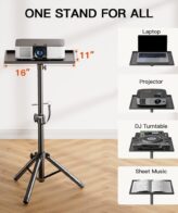 Stand Laptop Meja Projector Infokus Tripod Metal Adjustable High Black | As the name implies Tripod Standing, this product has 3 legs so that it is easy to disassemble (without the need for drilling) and easy to open and close the legs and light to move around. This product is suitable & practical to use for all purposes such as: for home, meetings, exhibitions, and rentals.