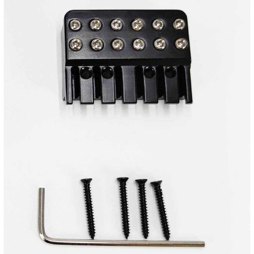 Nut Locking Gitar Guitar Elektrik Headless 6 String WH-001-6 Black - Image 2